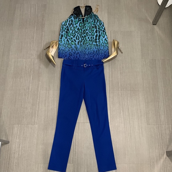 GUESS BY MARCIANO cobalt blue Leppard outfit - Picture 2 of 14